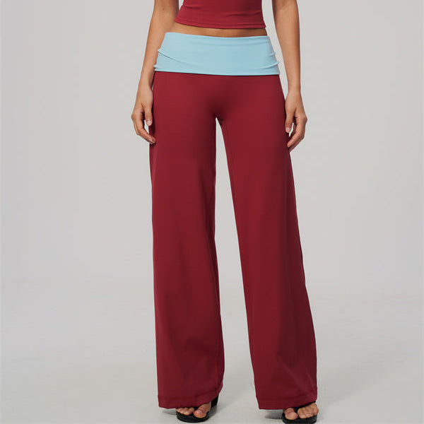 Aura Flow Pilates Tank Top Color-block Straight Leg Pants 2-Piece Set