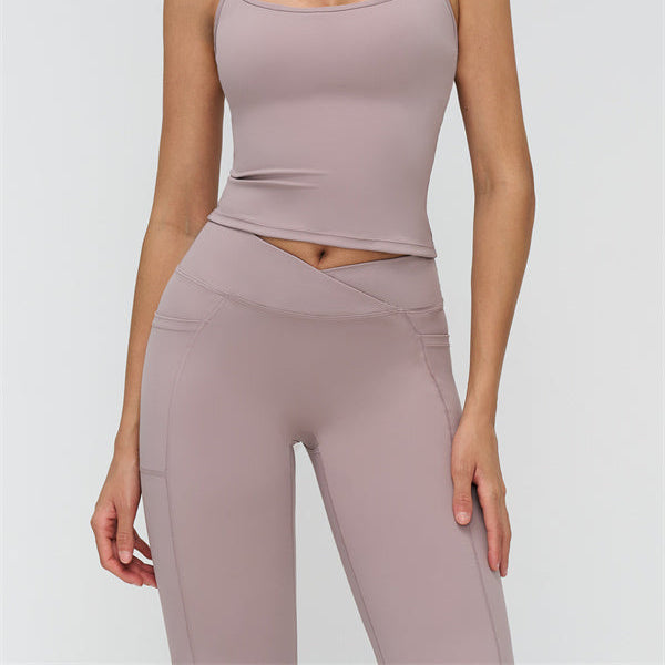 Reborn Crop Top Flared Leggings 2-Piece Set
