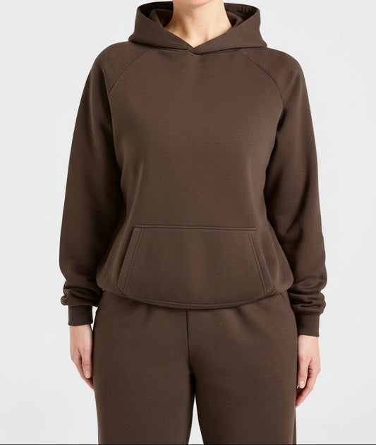 Sports Collective Oversized Hoodie - Brown