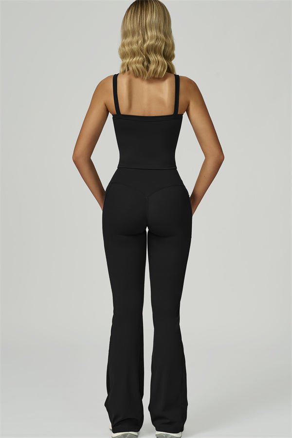 Reborn II Crop Tank Flared Leggings 2-Piece Set Matching Sets - Vorti