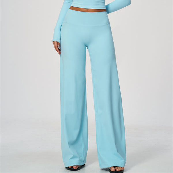 Aura Flow Pilates Long Sleeve T-shirt Straight Leg Pants 2-Piece Set