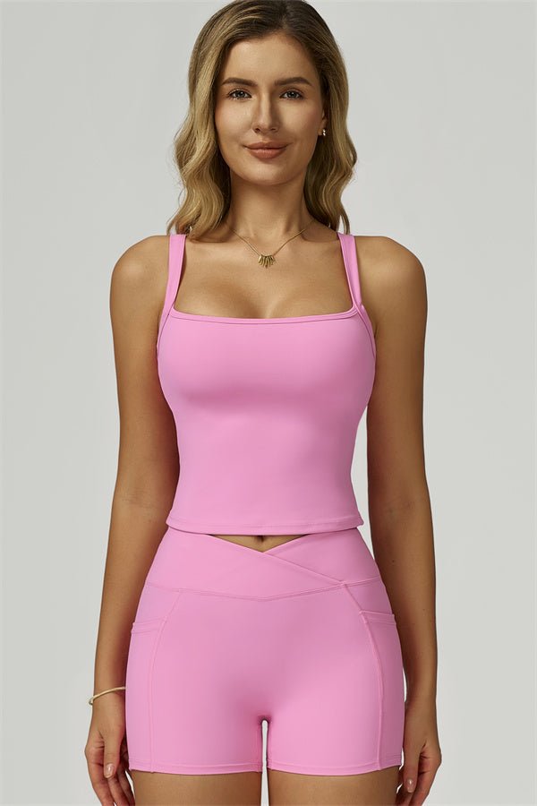 Reborn II Crop Tank Shorts 2-Piece Set Matching Sets - Vorti