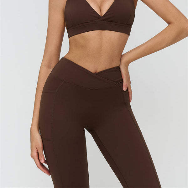 Reborn Sports Bra Flared Leggings 2-Piece Set