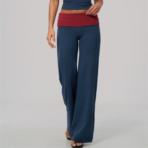Aura Flow Pilates Tank Top Color-block Straight Leg Pants 2-Piece Set