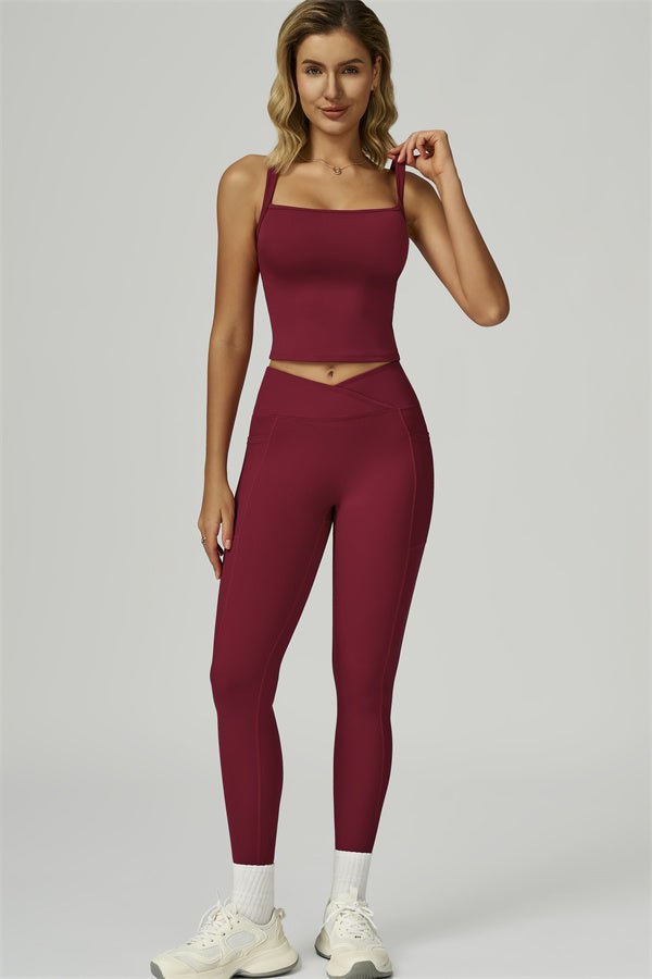 Reborn II Crop Tank Leggings 2-Piece Set Matching Sets - Vorti