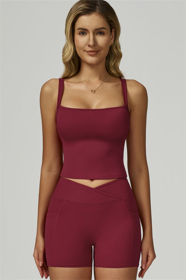 Reborn II Crop Tank Shorts 2-Piece Set Matching Sets - Vorti