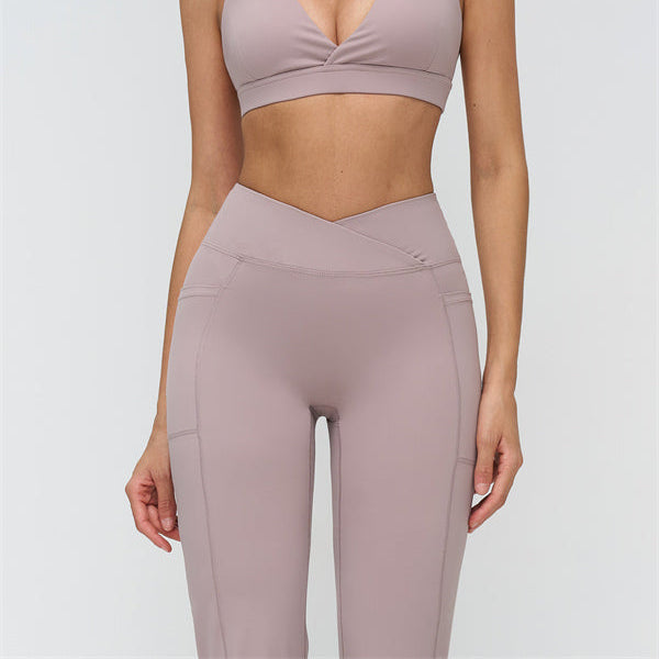 Reborn Sports Bra Flared Leggings 2-Piece Set
