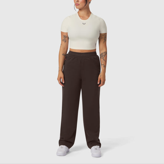W034. Sorona® Terry Straight Leg Sweats - Dark Earth