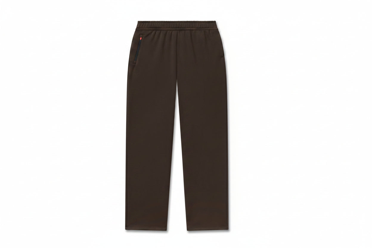 W034. Sorona® Terry Straight Leg Sweats - Dark Earth