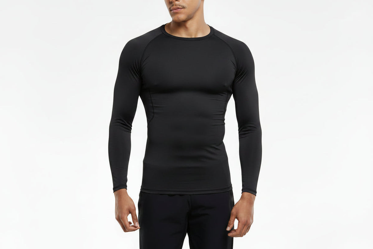 Vorti Compression Long Sleeve - Black Singlets - Men - Vorti