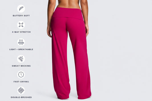 Vorti Fold-Over Wide Leg Bottoms 35"