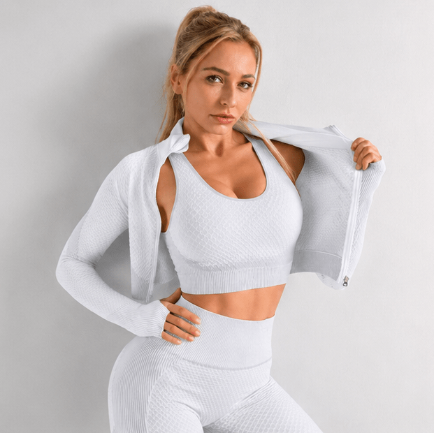 Conjunto Deportivo Seamless 3 Piezas Mujer PERFORMANCE SET - Vorti