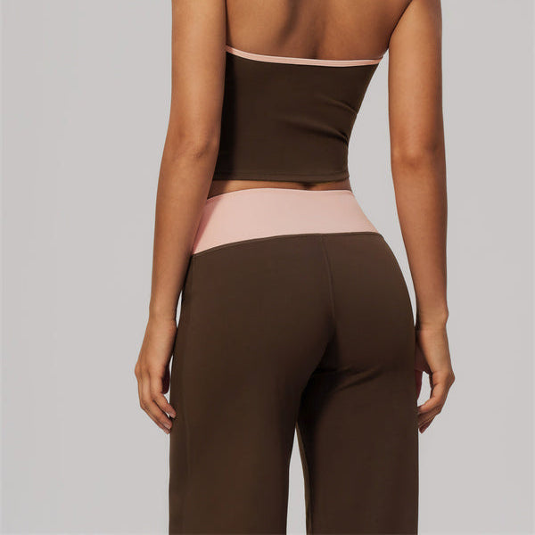 Aura Flow Yoga Tank Top Straight Leg Pants 2-Piece Set