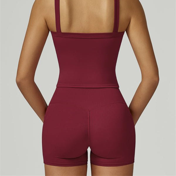 Reborn II Crop Tank Shorts 2-Piece Set Matching Sets - Vorti