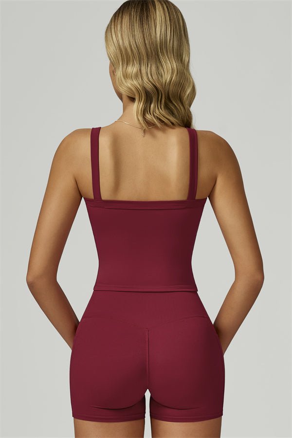 Reborn II Crop Tank Shorts 2-Piece Set Matching Sets - Vorti