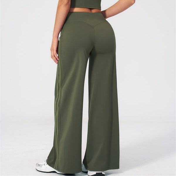Aura Flow Crop Top Straight Leg Pants 2-Piece Set