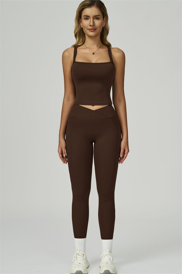 Reborn II Crop Tank Leggings 2-Piece Set Matching Sets - Vorti