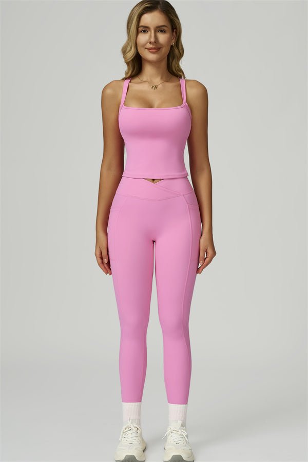 Reborn II Crop Tank Leggings 2-Piece Set Matching Sets - Vorti