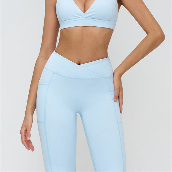 Reborn Sports Bra Flared Leggings 2-Piece Set