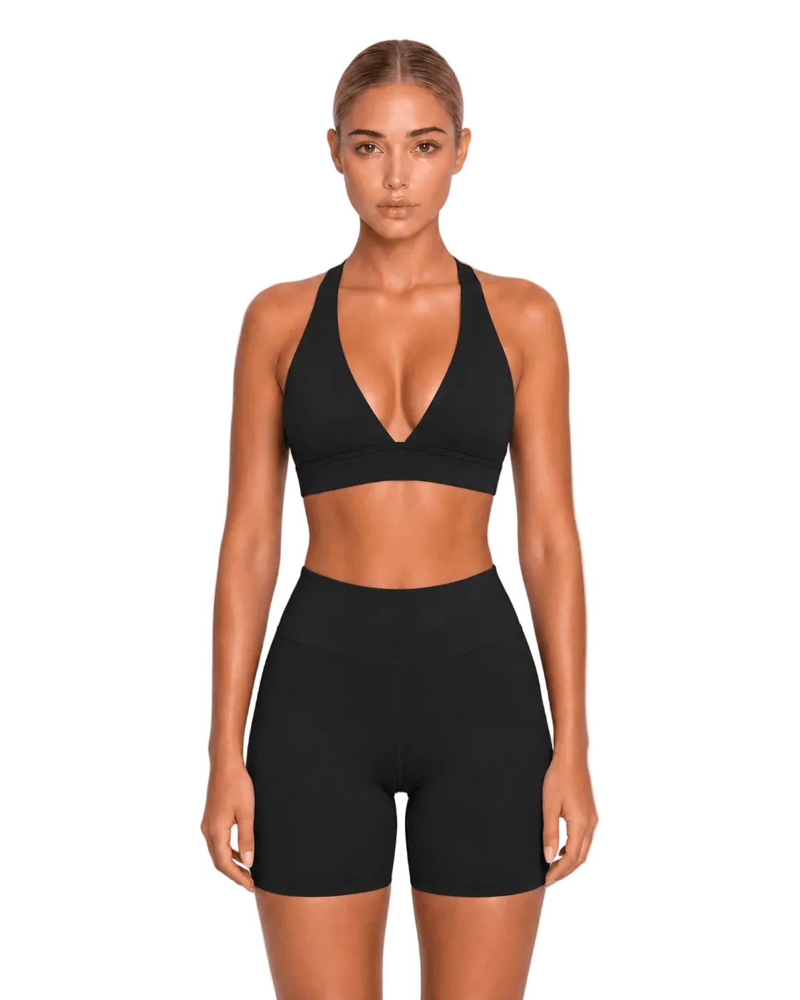 Vorti Deep V Neck Sports Bra 0 - Vorti