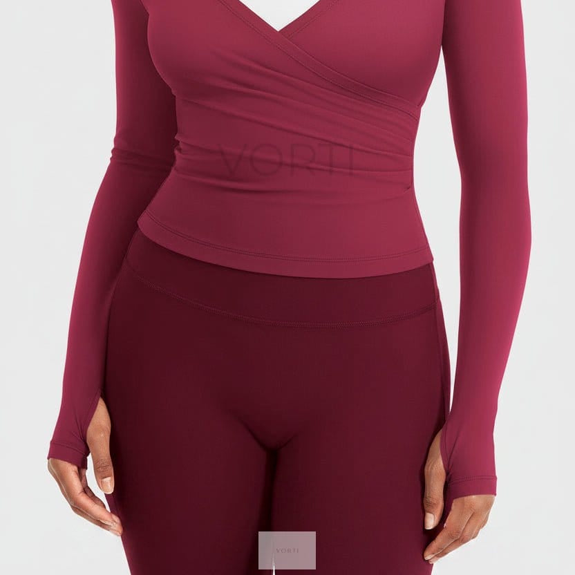 Miny Long-Sleeve V-Neck Top