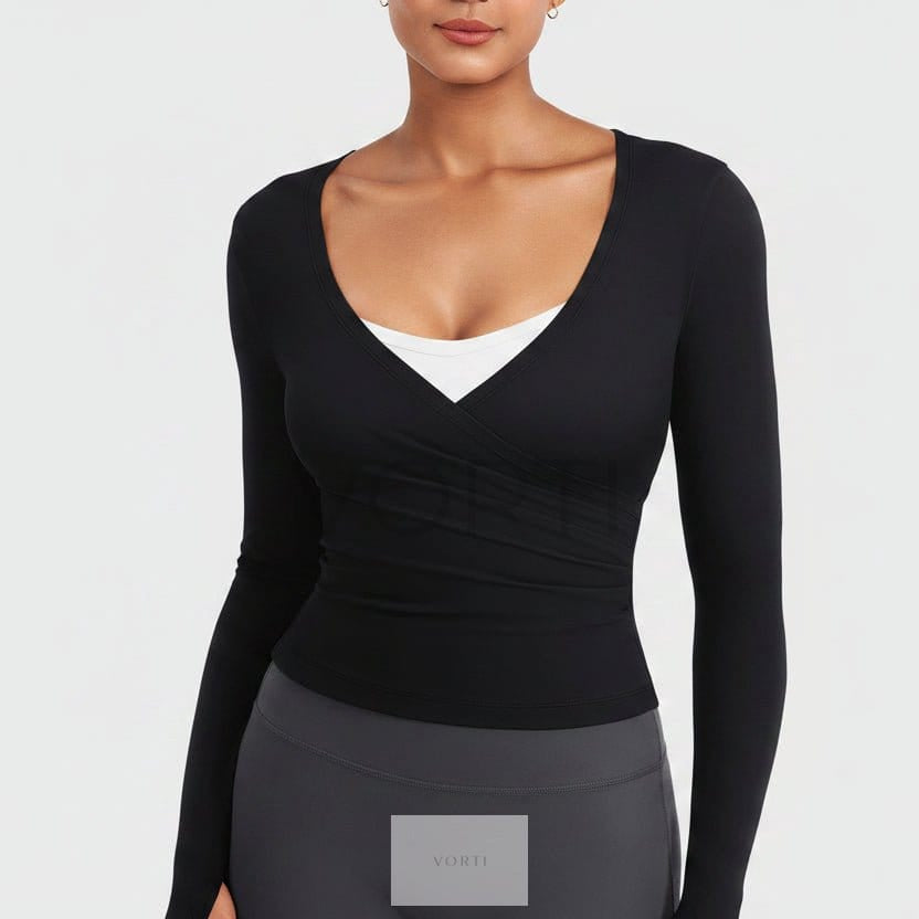 Miny Long-Sleeve V-Neck Top