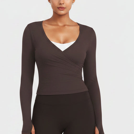 Miny Long-Sleeve V-Neck Top