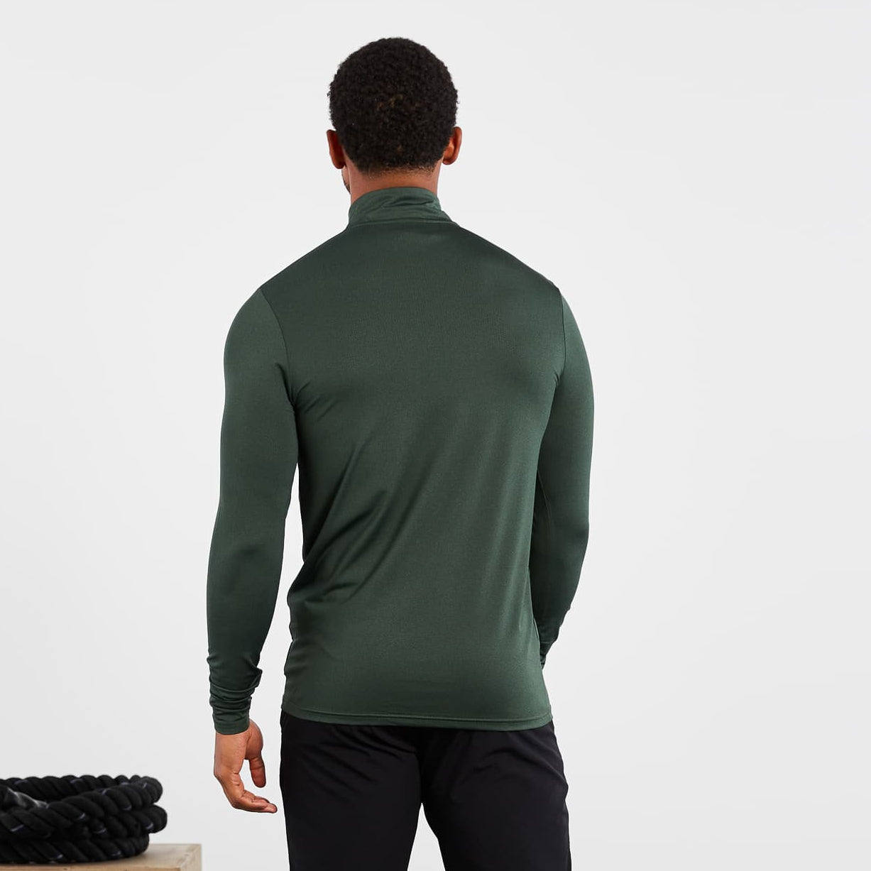 Sweatshirt 1/4 Fecho - Verde-escuro