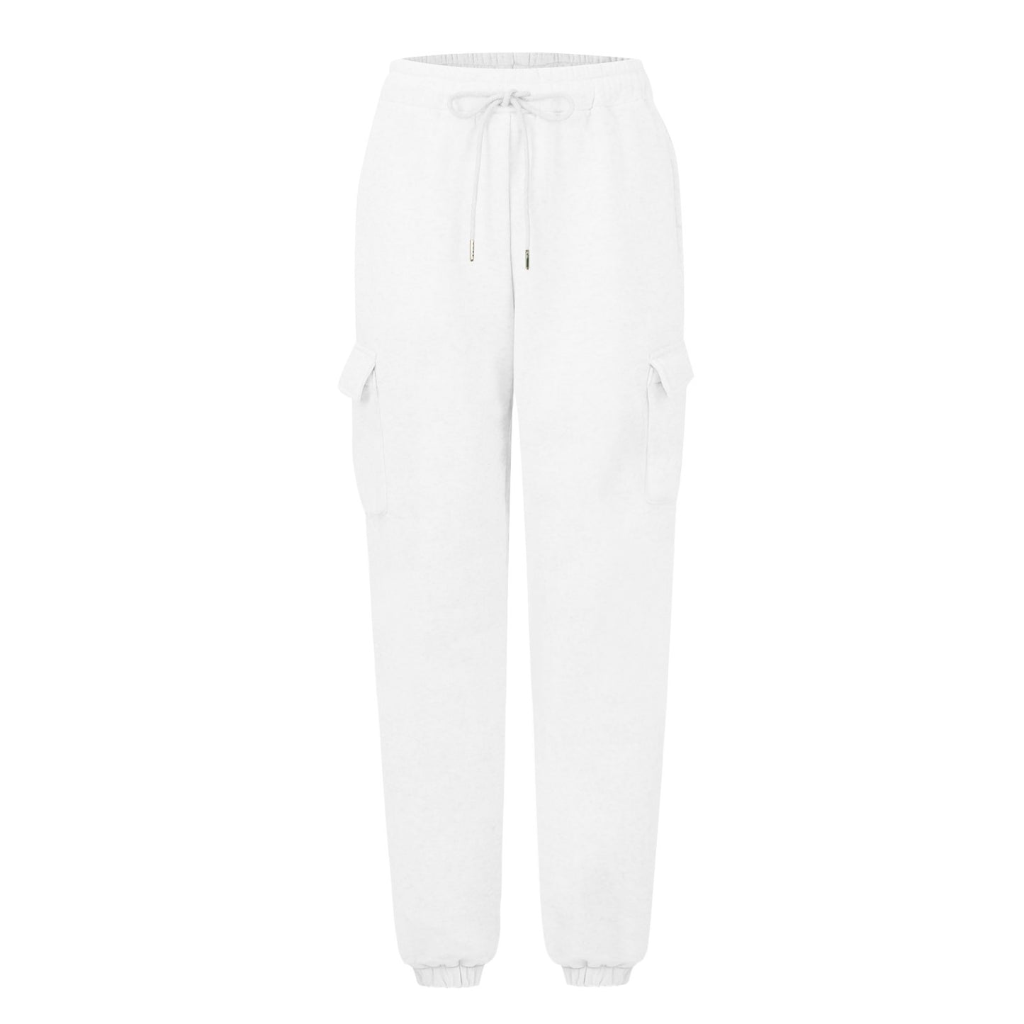 Vorti Oversized Cargo Joggers with Pockets White