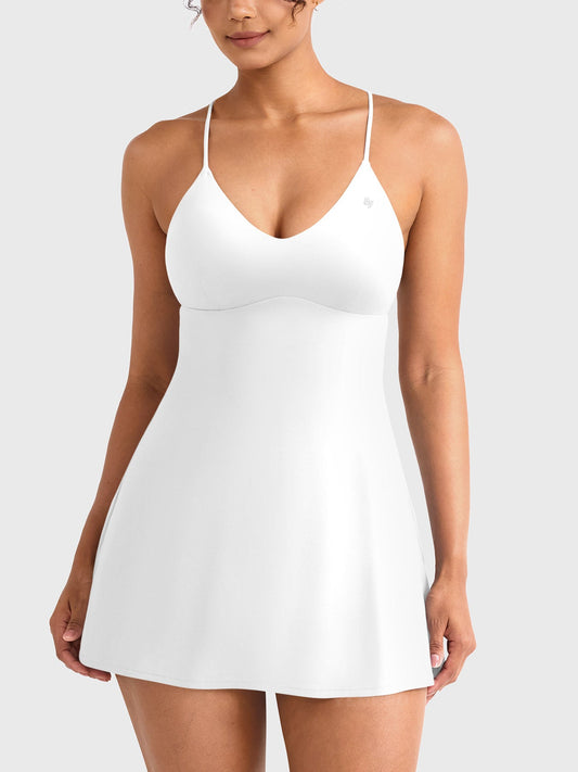 Vorti Backless Tennis Dress White