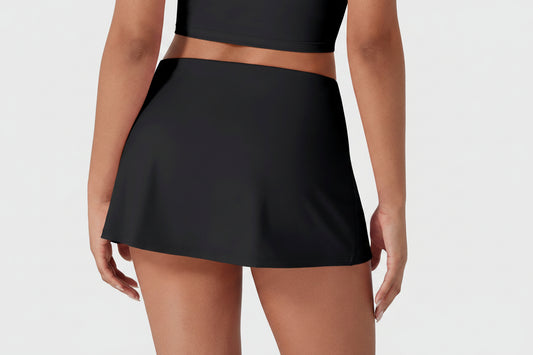 Wifenny Low Rise Mini Skort Black