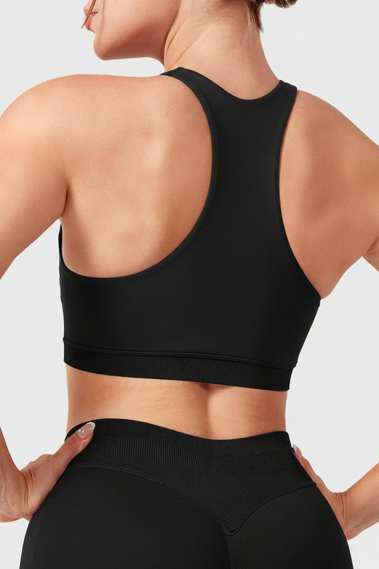 Dafnien Seamless Racerback Sports Bra Black