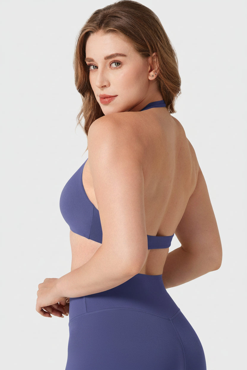 Vorti Laarni Halter Backless Sports Bra