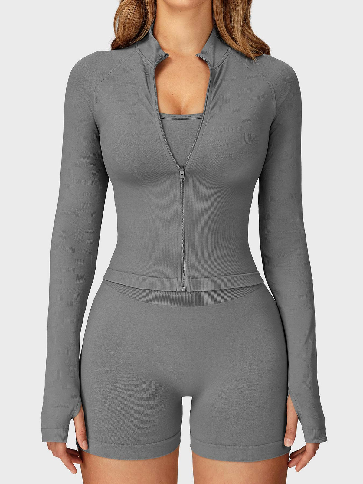 VORTI Alina Seamless Zip Up Jacket Tops - Vorti