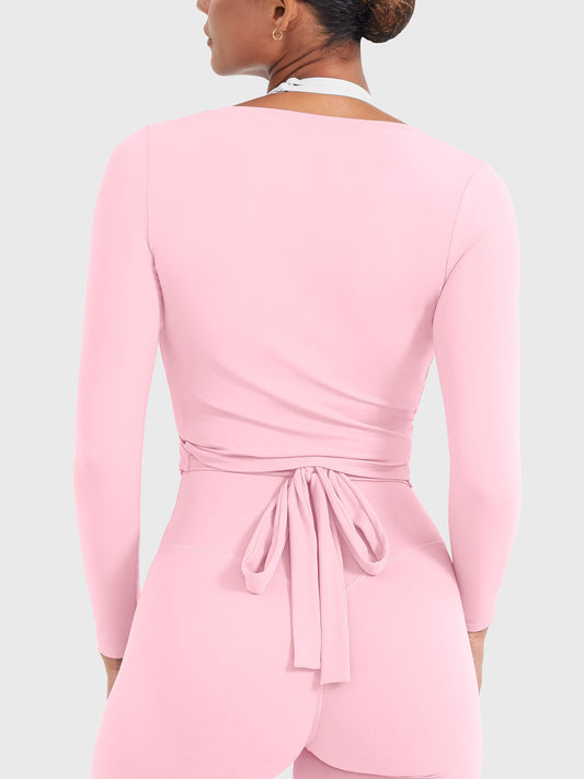 Vorti Michelie Long Sleeve Ballet Wrap Top