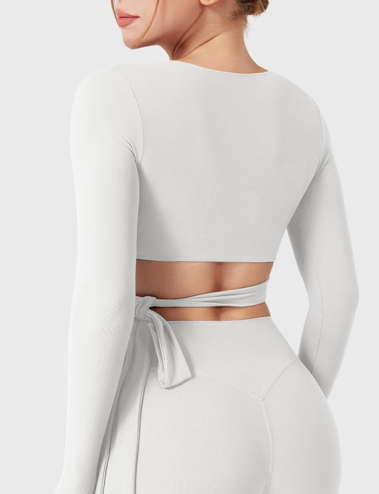 Vorti Dagney Long Sleeve Ballet Wrap Top