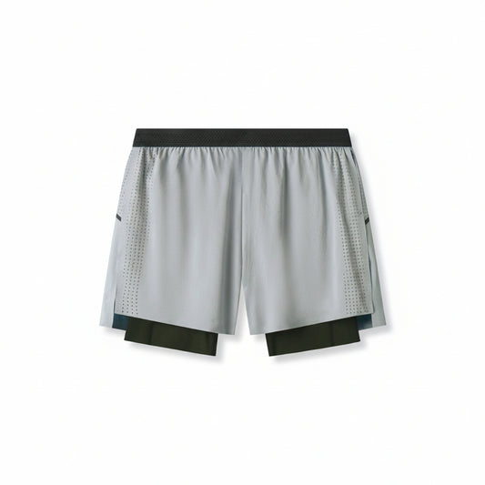 0951. Aerotex™ 4" High Split Liner Short - Slate Grey