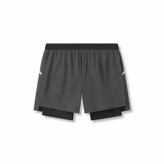 0951. Aerotex™ 4" High Split Liner Short - Space Grey