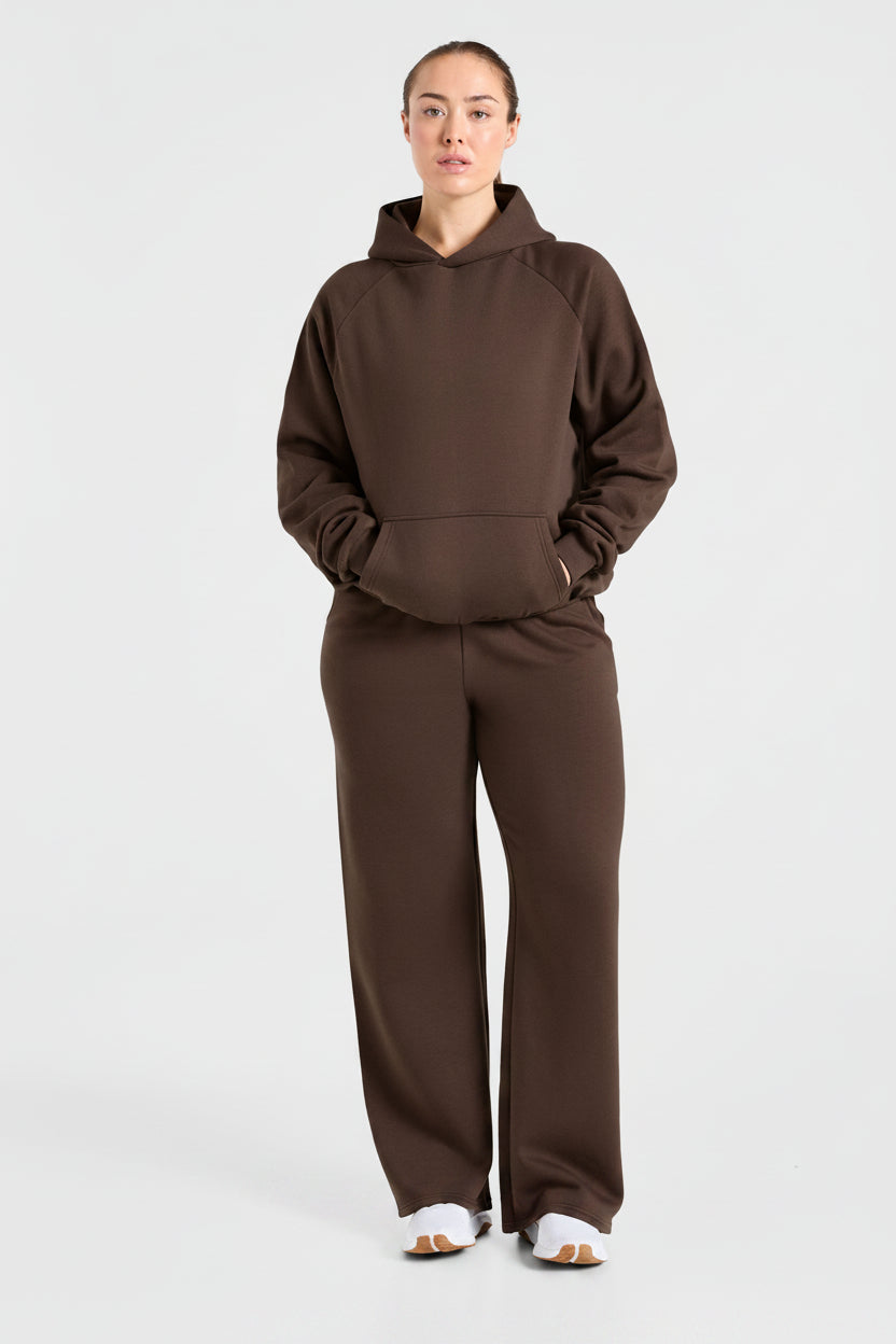 Vorti Sports Collective Oversized Straight Leg Joggers - Brown