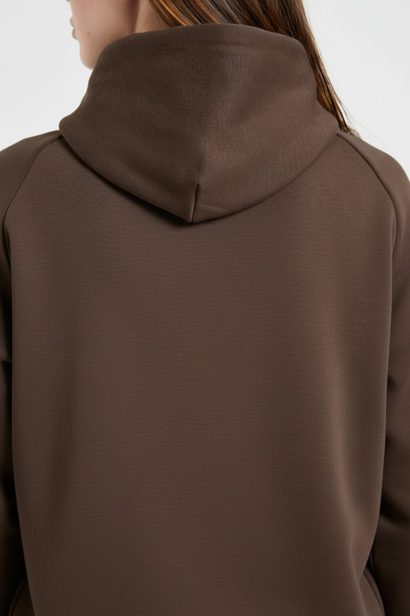 Sports Collective Oversized Hoodie - Brown