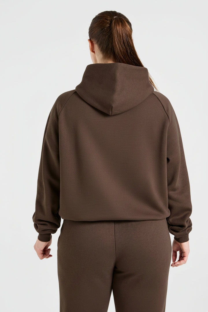Vorti Sports Collective Oversized Hoodie - Brown