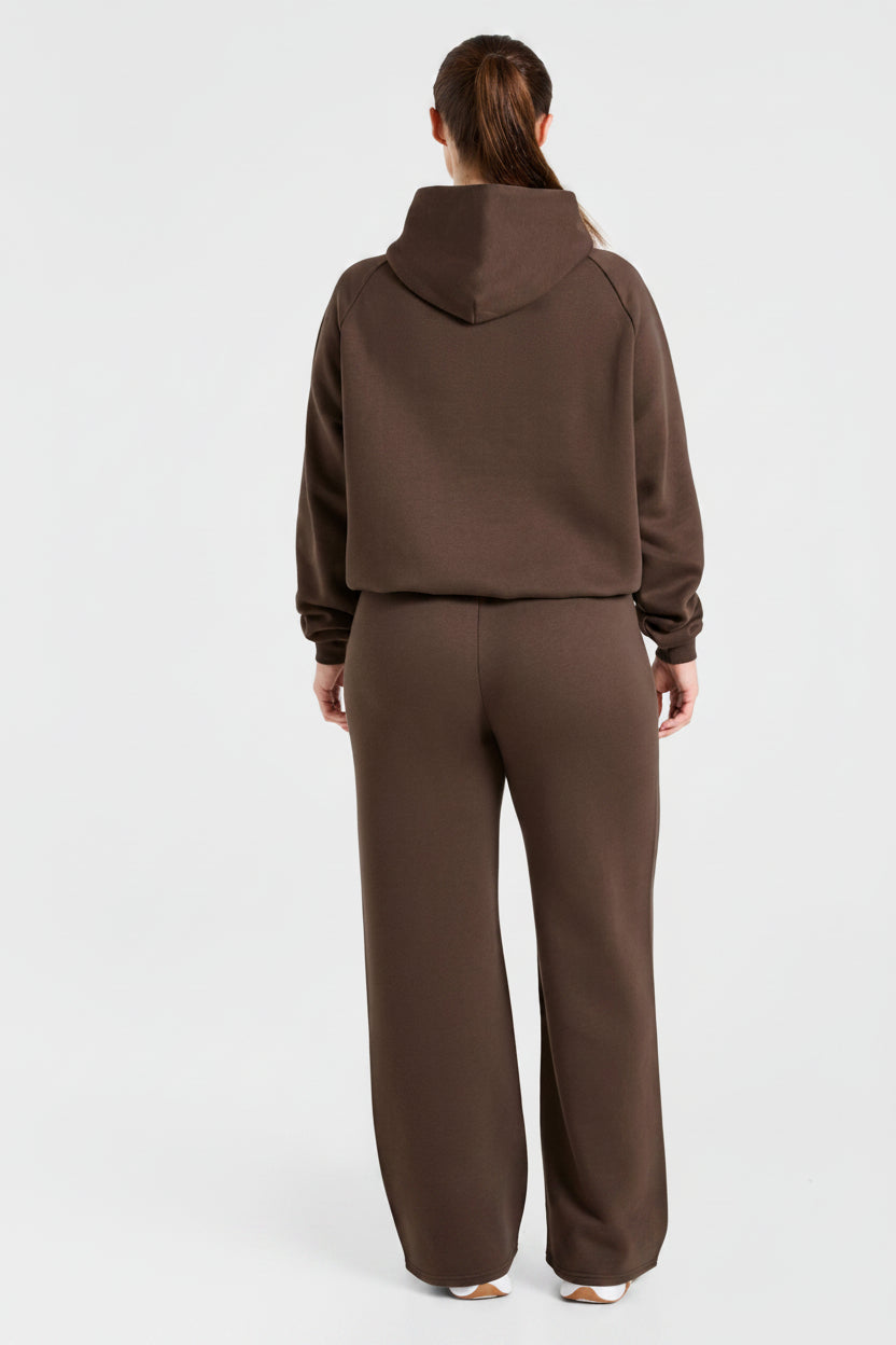 Sports Collective Oversized Straight Leg Joggers - Brown