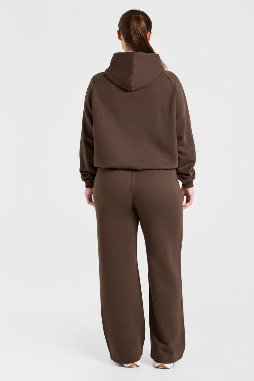 Sports Collective Oversized Hoodie - Brown