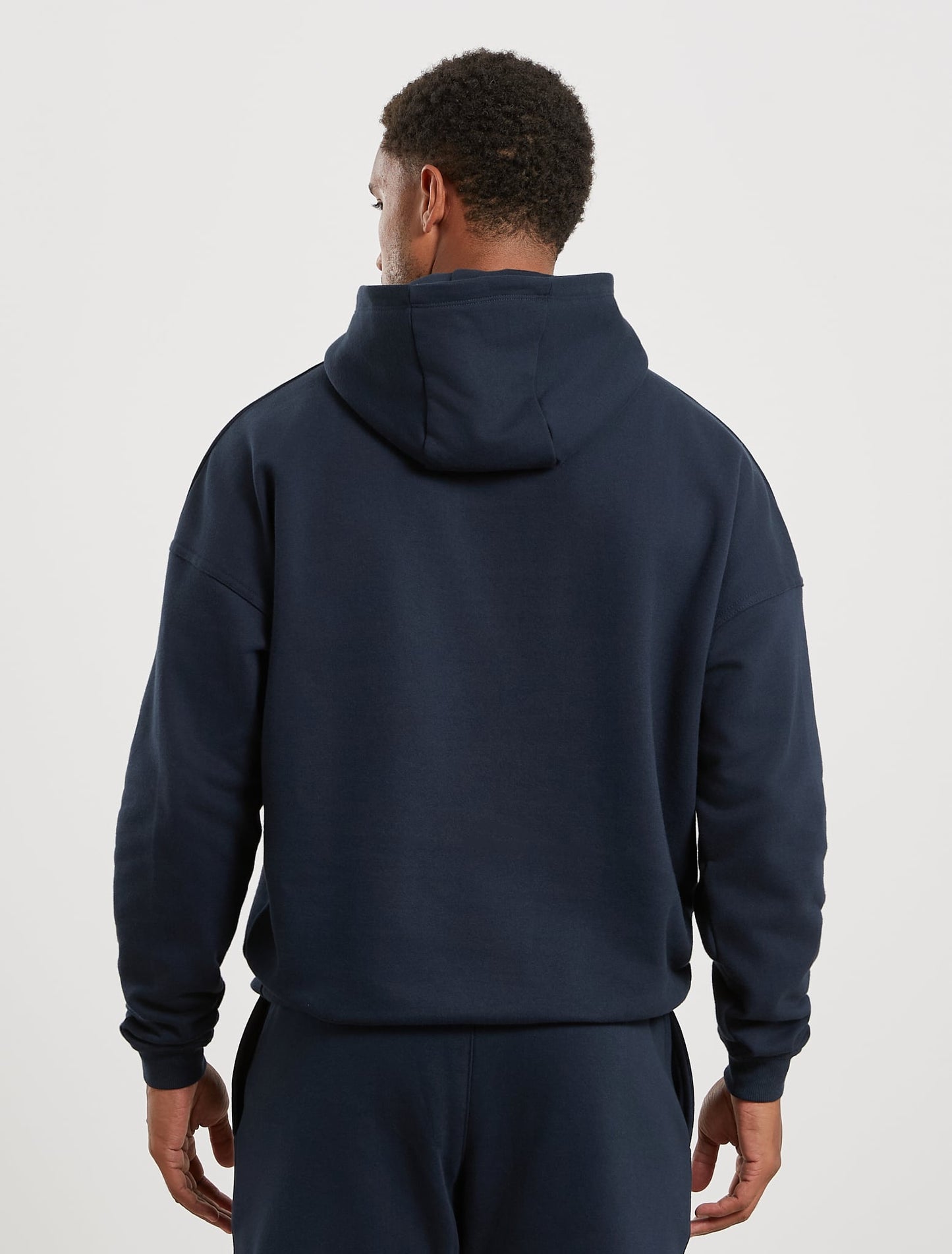 Hoodie de Lã Cardada - Azul Marinho Escuro