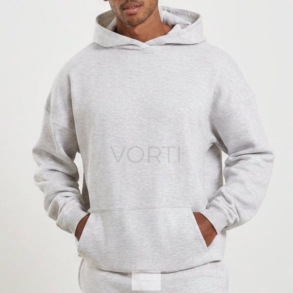 Vorti Core Fleece Hoodie - Melange Grey Jackets & Hoodies - Vorti