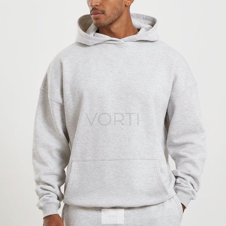 Vorti Core Fleece Hoodie - Melange Grey Jackets & Hoodies - Vorti