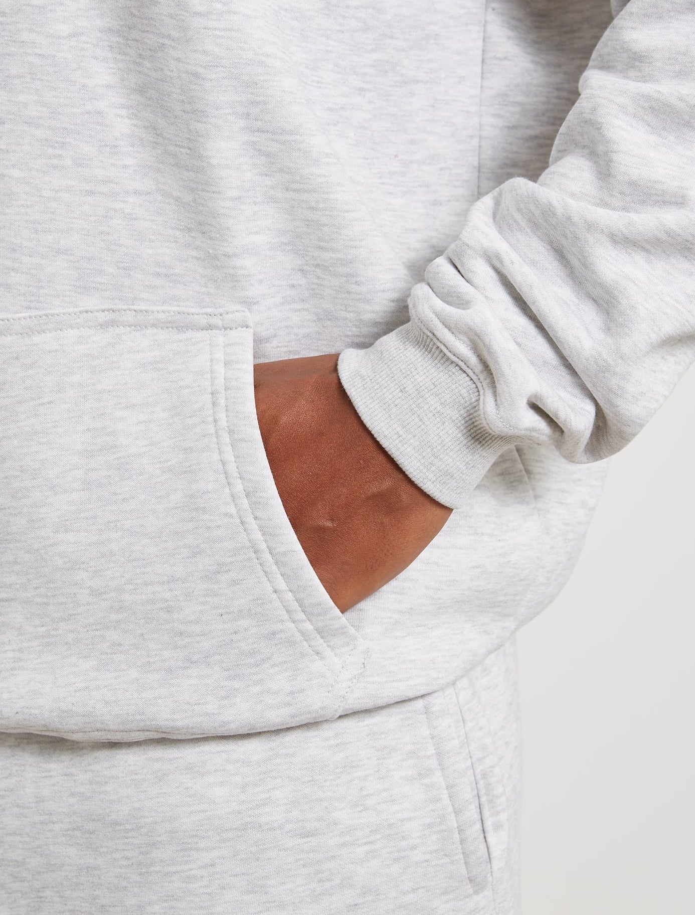 Sweatshirt de Lã Básica - Cinzento Mesclado