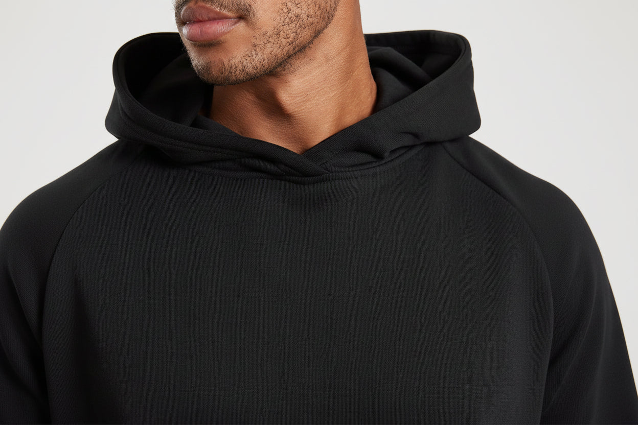 Hoodie Clássico de Lã - Preto