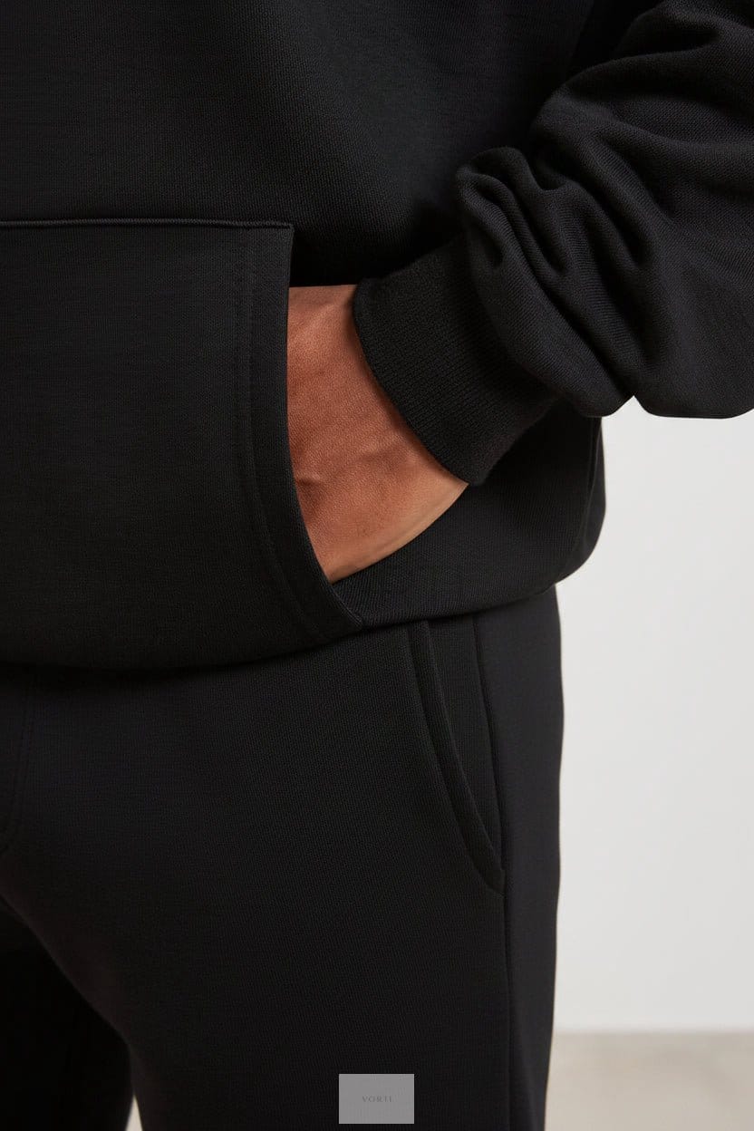 Vorti Classic Fleece Hoodie - Black