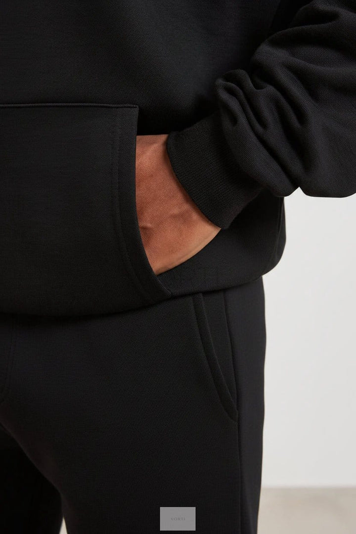 Vorti Classic Fleece Hoodie - Black